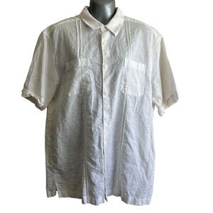Cafe Luna Linen Playera Button Down • Used • Size: Large